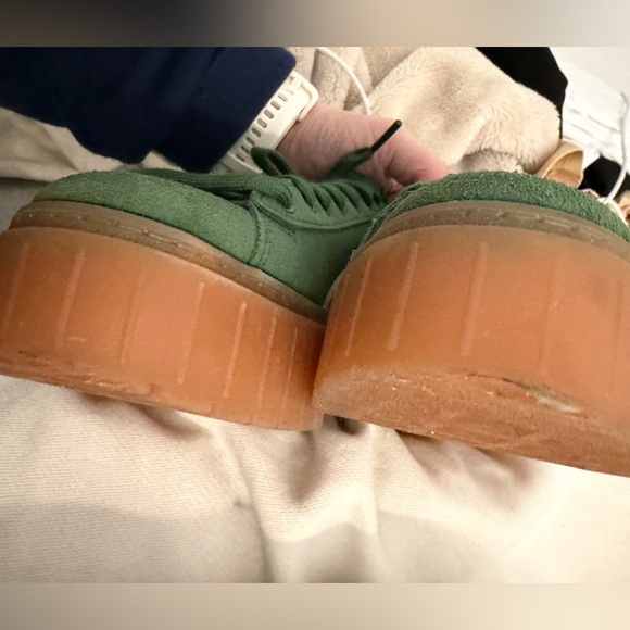 Puma x liberty mayze platform gumshoe sneaker embroidered floral green lilac ltd - Picture 6 of 17